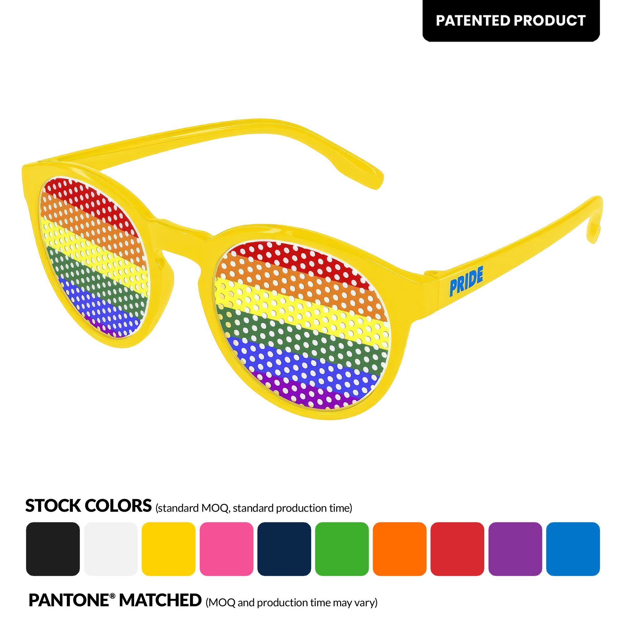 Pride Vicky Pinhole Promotional Sunglasses w/ Temple Imprint 8