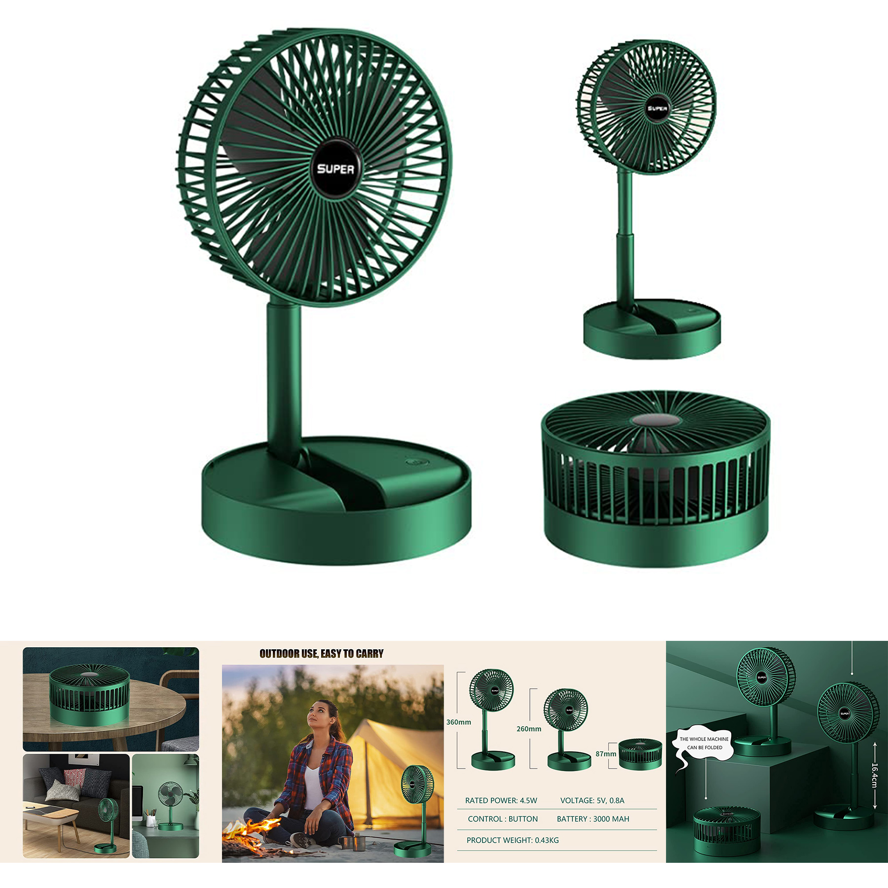 Portable Folding Fan