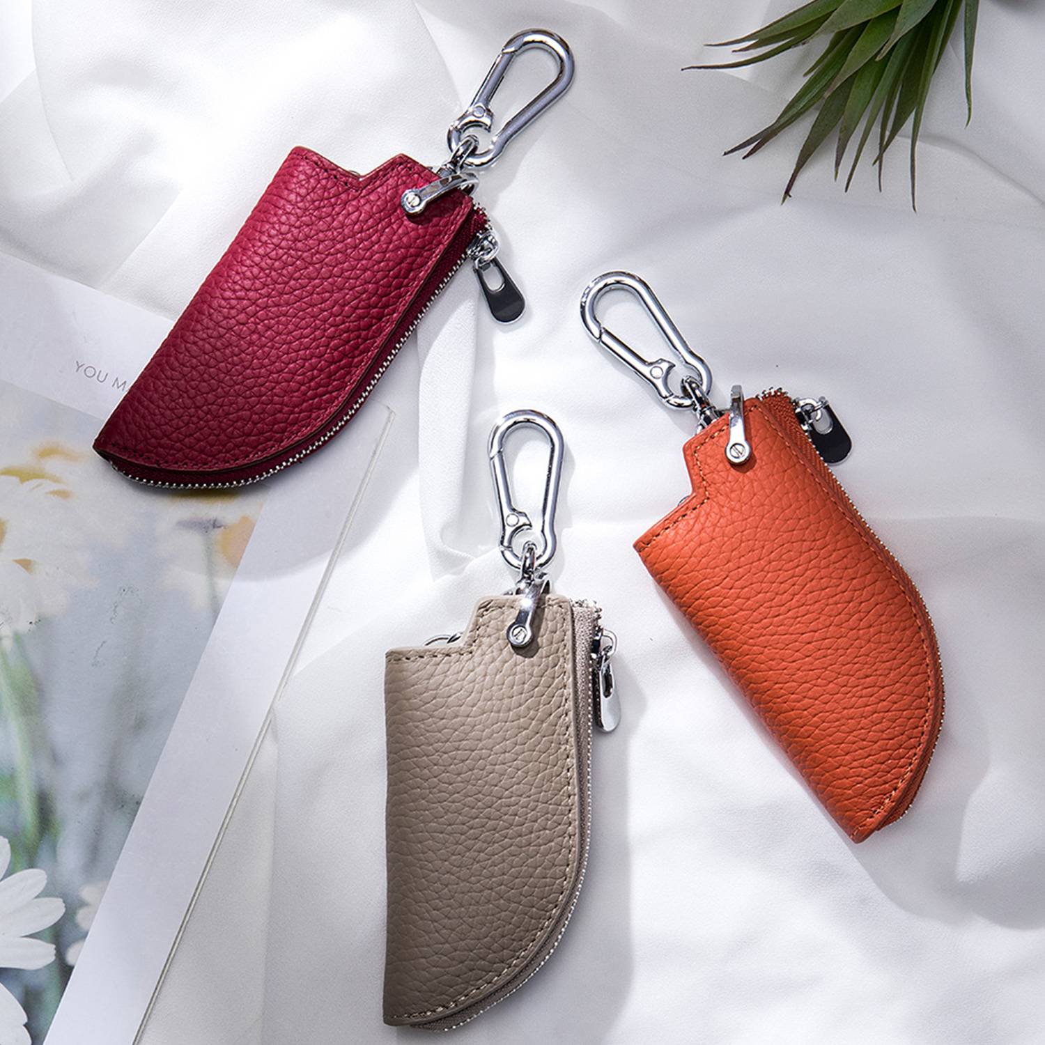 cowhide waist-hanging car key case 2