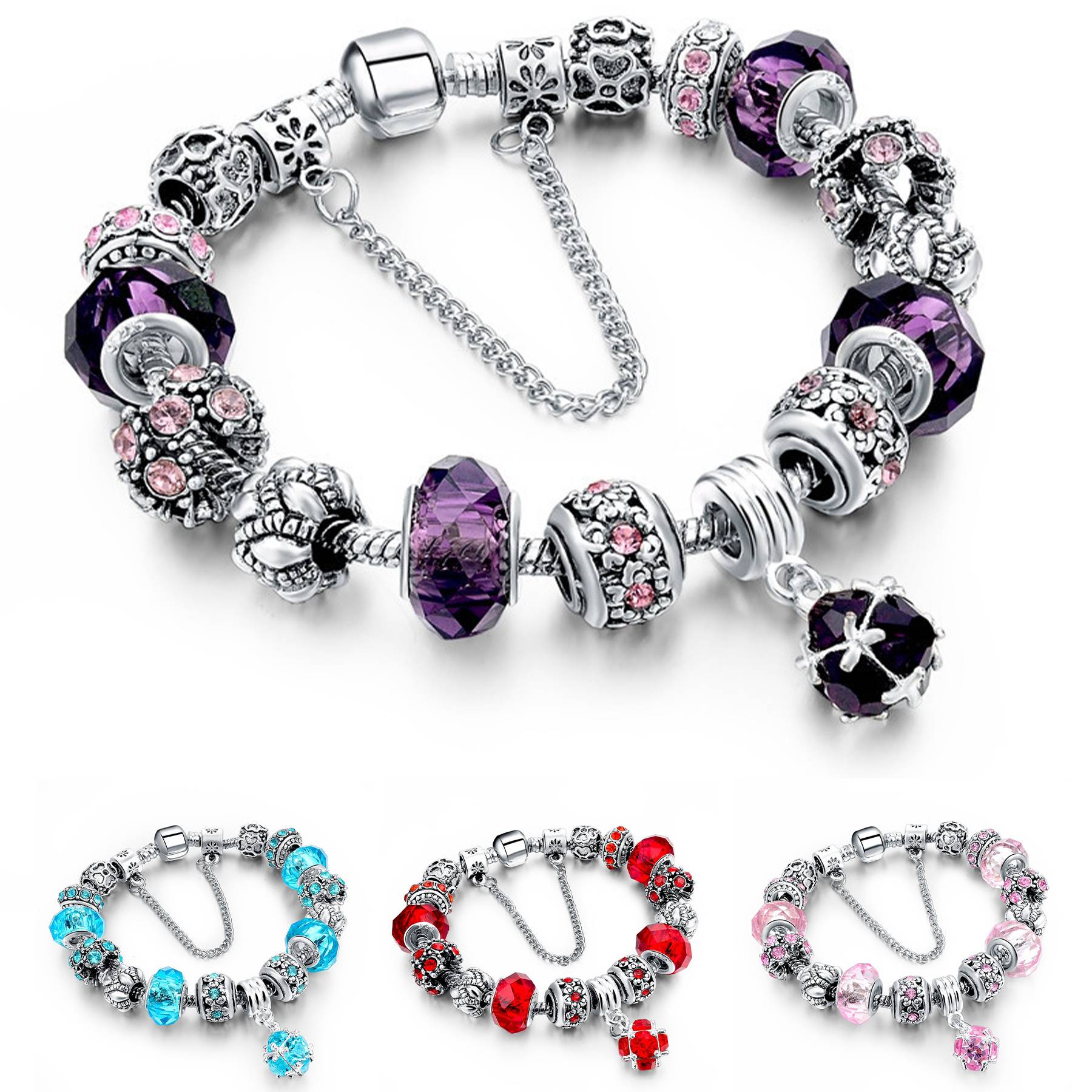 Alloy Handmade amethyst bracelet for women