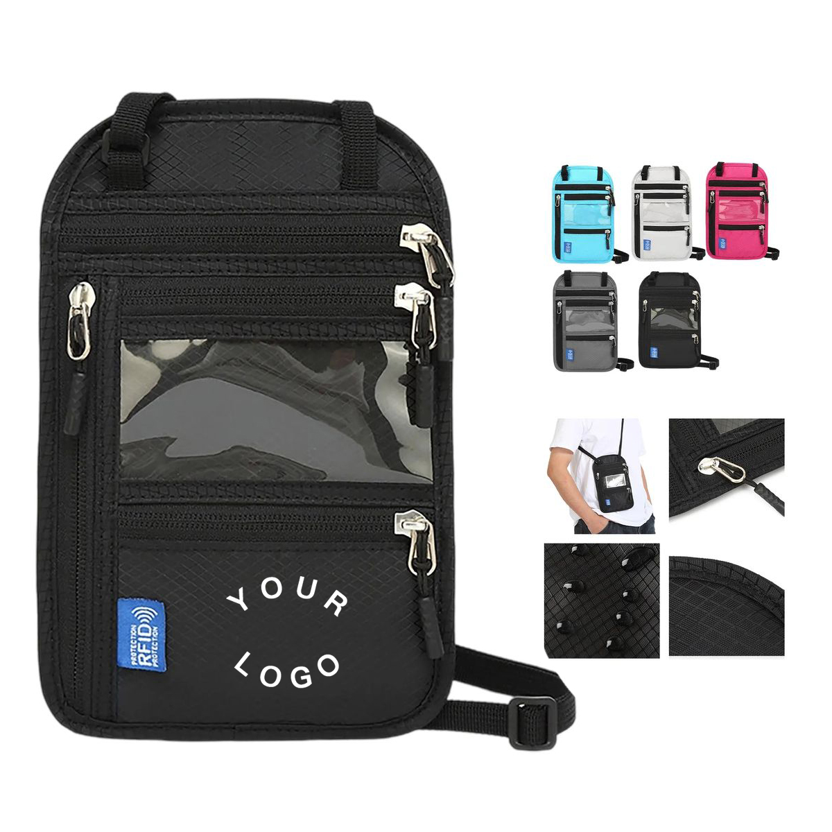 Nylon ID Holder with Multiple Pockets 2