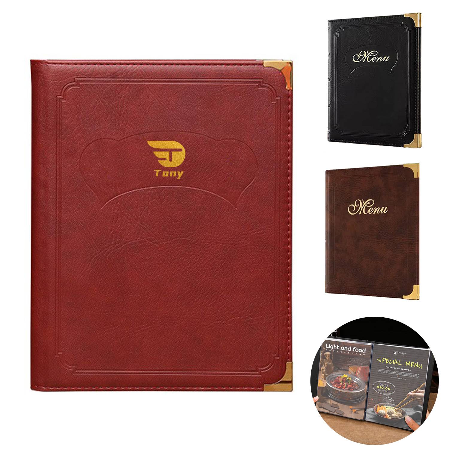 PU leather Menu Cover 2