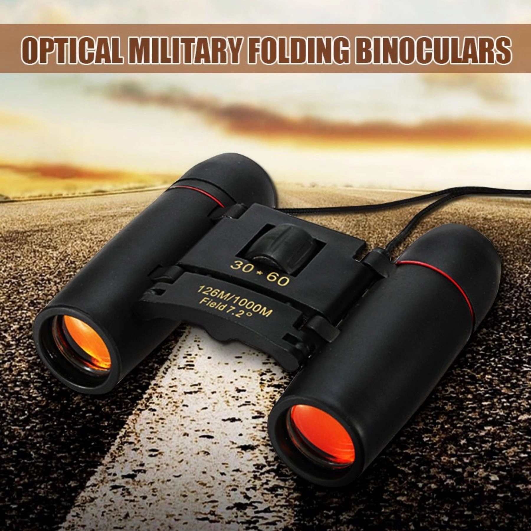 Red Coated Binoculars 8