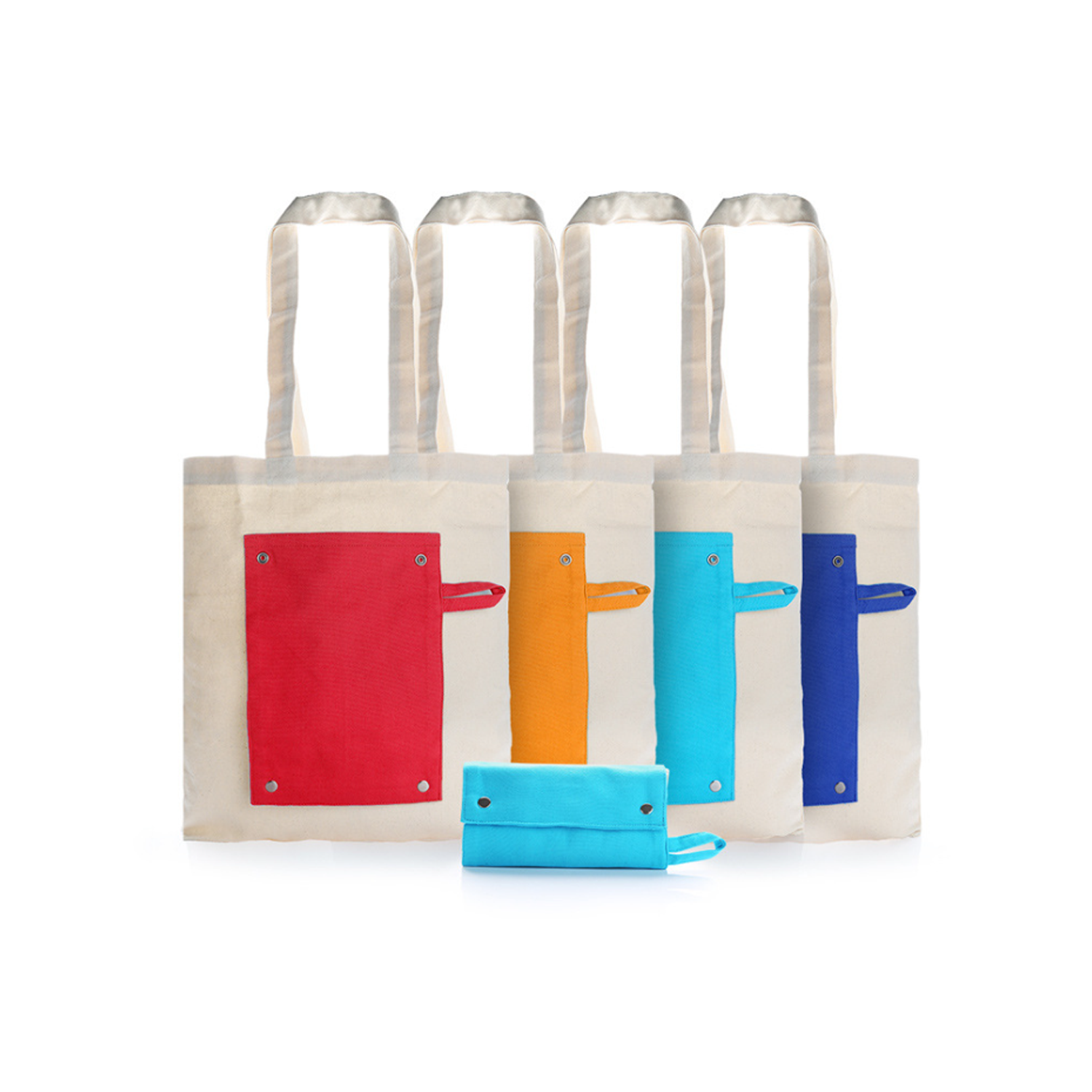 Cotton Heavy Beige Canvas Foldable Shopping Bag, custom tote bag with logo imprint 4