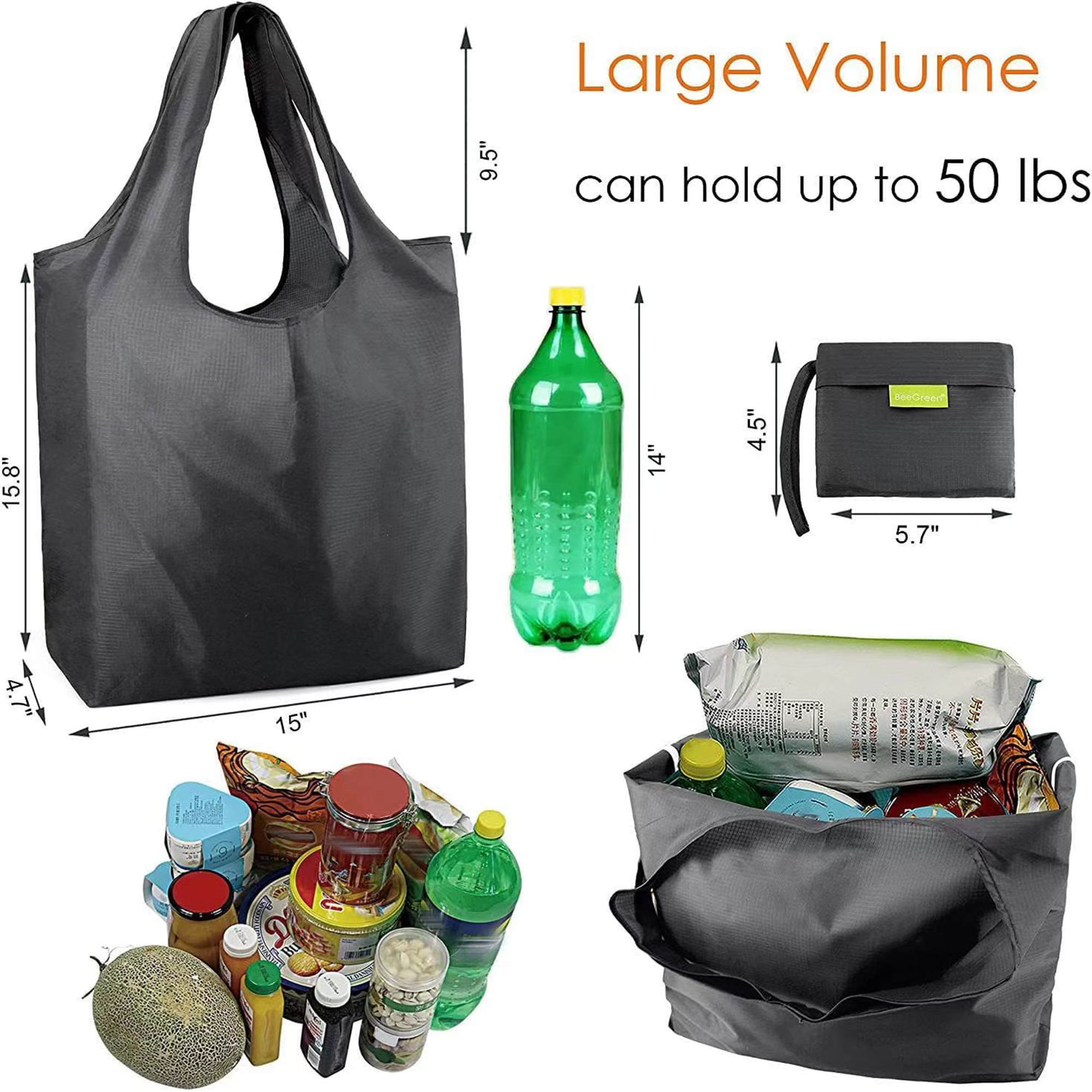Reusable Grocery Bags With Punch Set Of 6 2