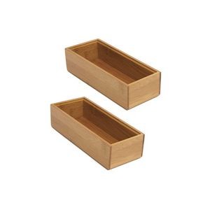 Bamboo Drawer Organizer Box Tray 2