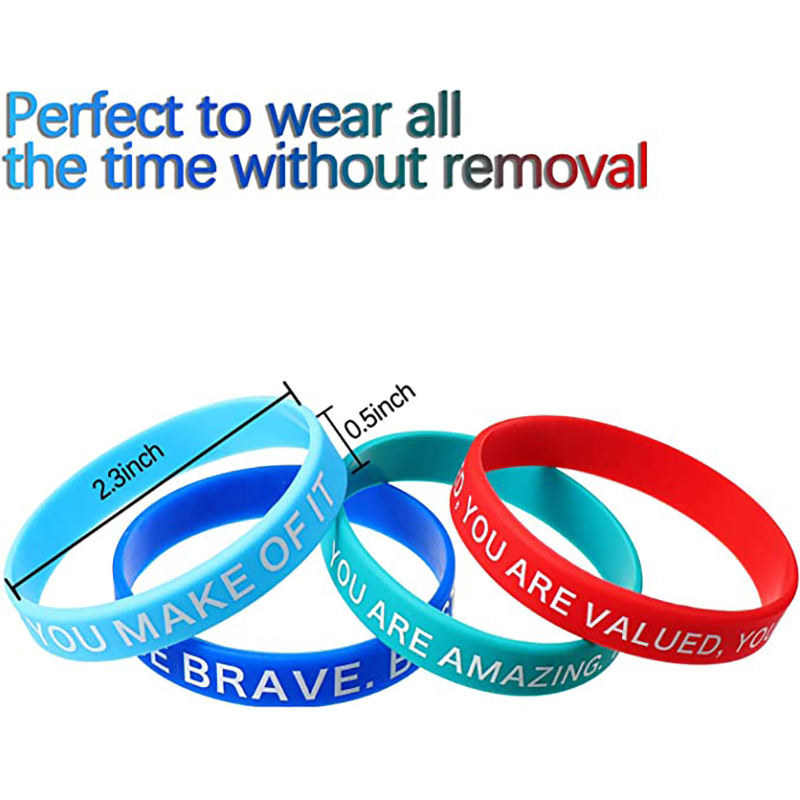 Colored Silicone Stretch Unisex Wristbands 11