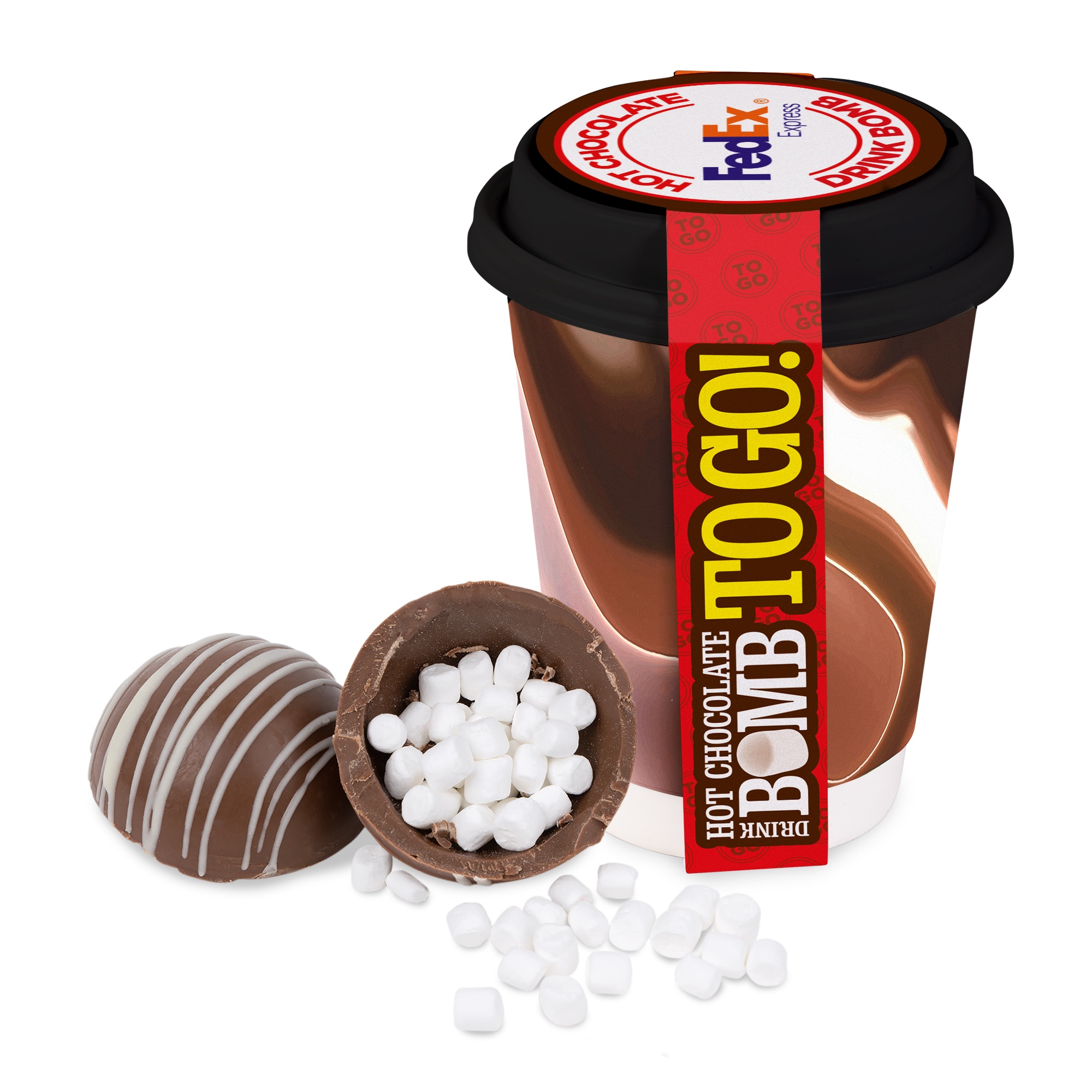 To-Go 12 oz. Cup with Hot Cocoa Bomb 1