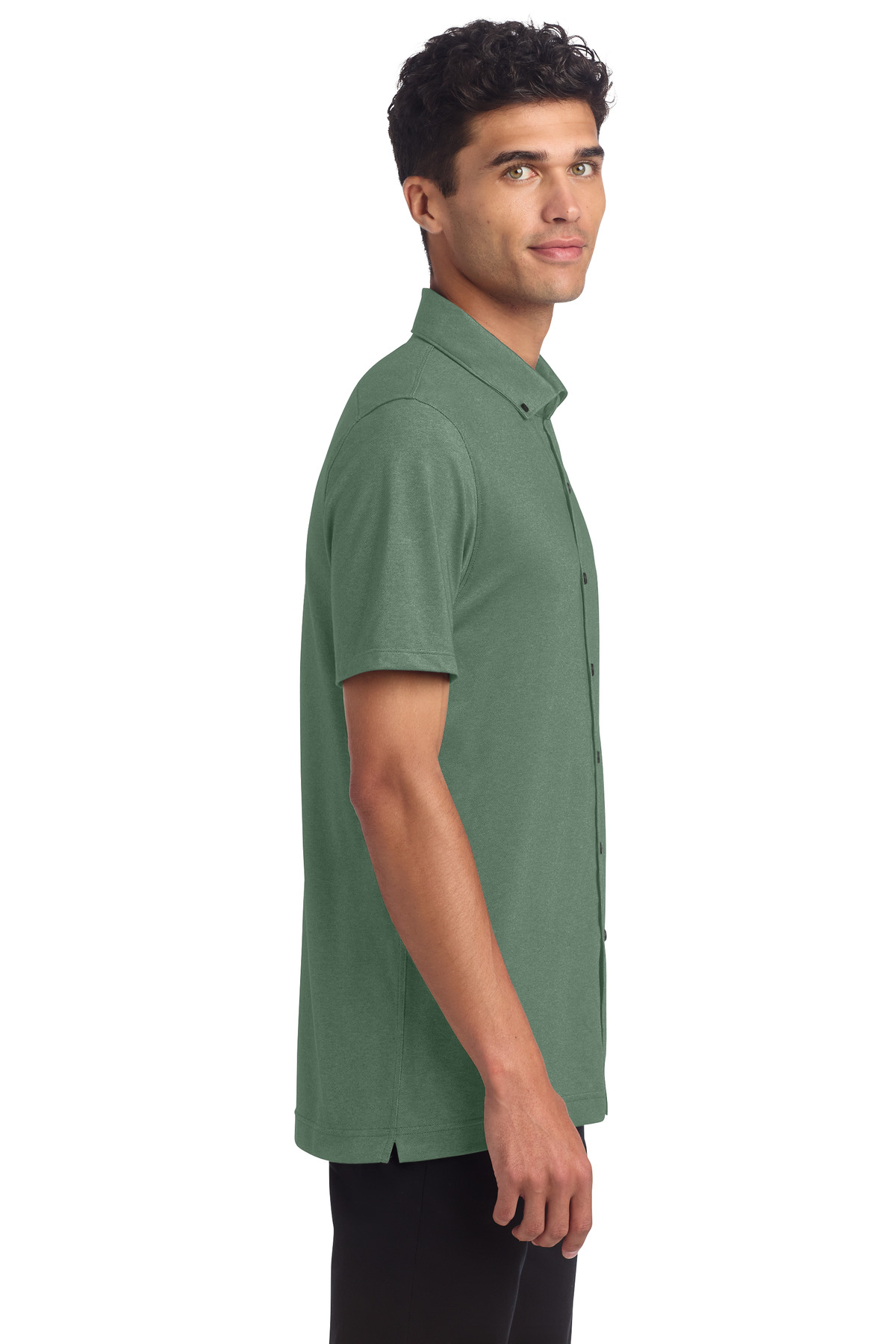 Mercer+Mettle Stretch Pique Full-Button Polo MM1006 23