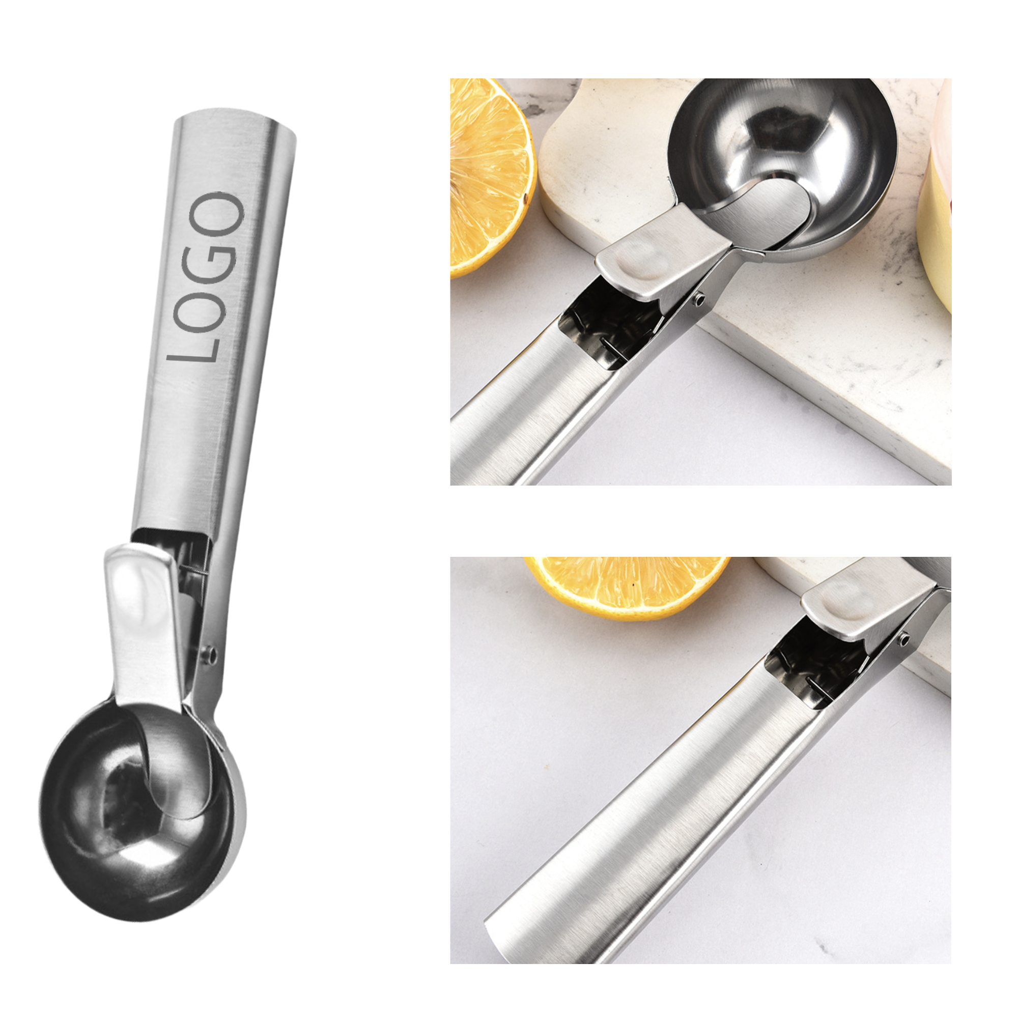 MOQ 10 PCS Versatile Stainless Steel Ice Cream Scoop 1