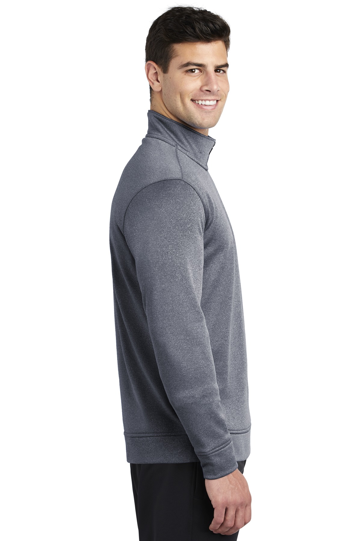 Sport-Tek PosiCharge Sport-Wick Heather Fleece 1/4-Zip Pullover. ST263, custom hoodie or sweatshirt with logo imprint 18