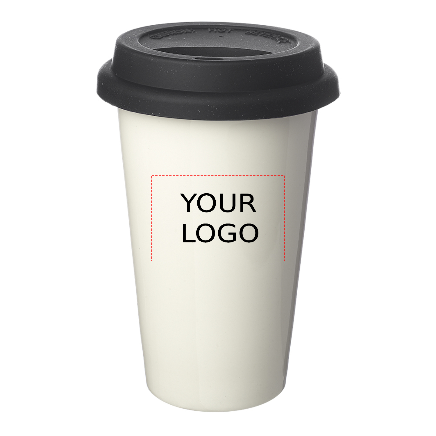 Double Wall Insulated Ceramic Tumbler with Lid, 11 oz. 5