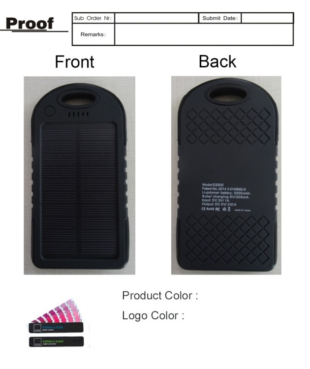 Outdoor Water Resistant Solar Power Bank 19