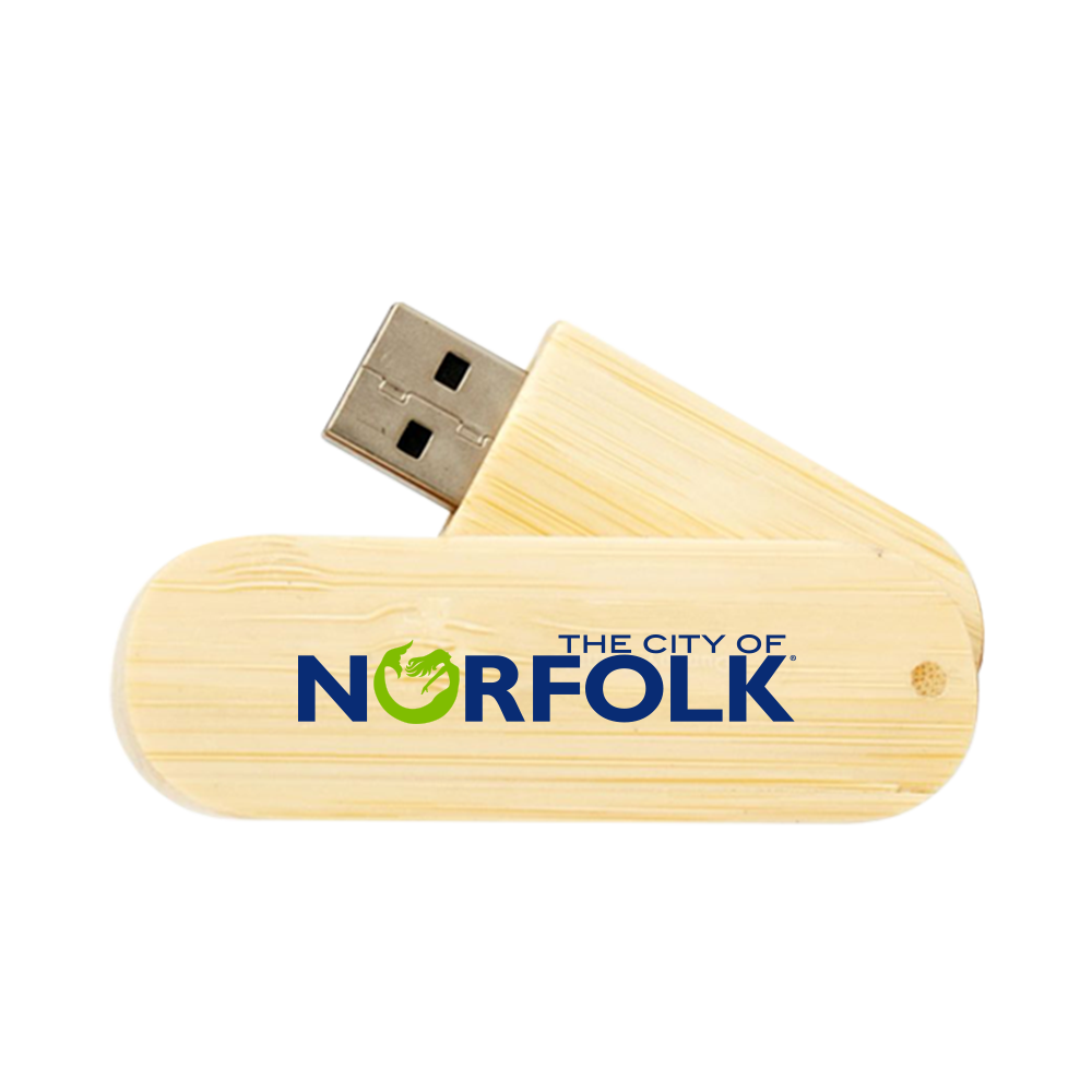 Hinsdale Eco-Friendly Bamboo Swivel USB