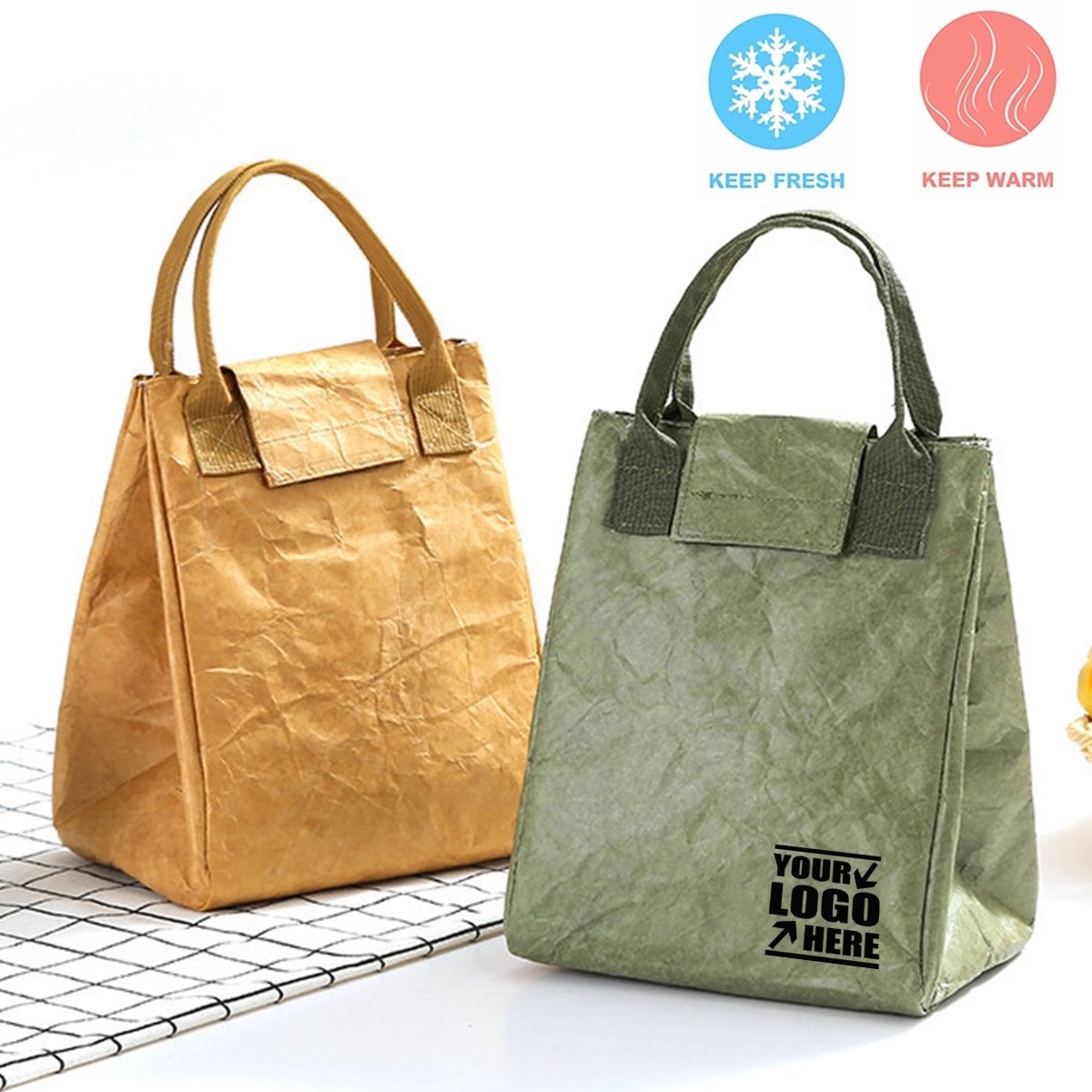 Reusable Tyvek Insulated Lunch Snack Bags 1