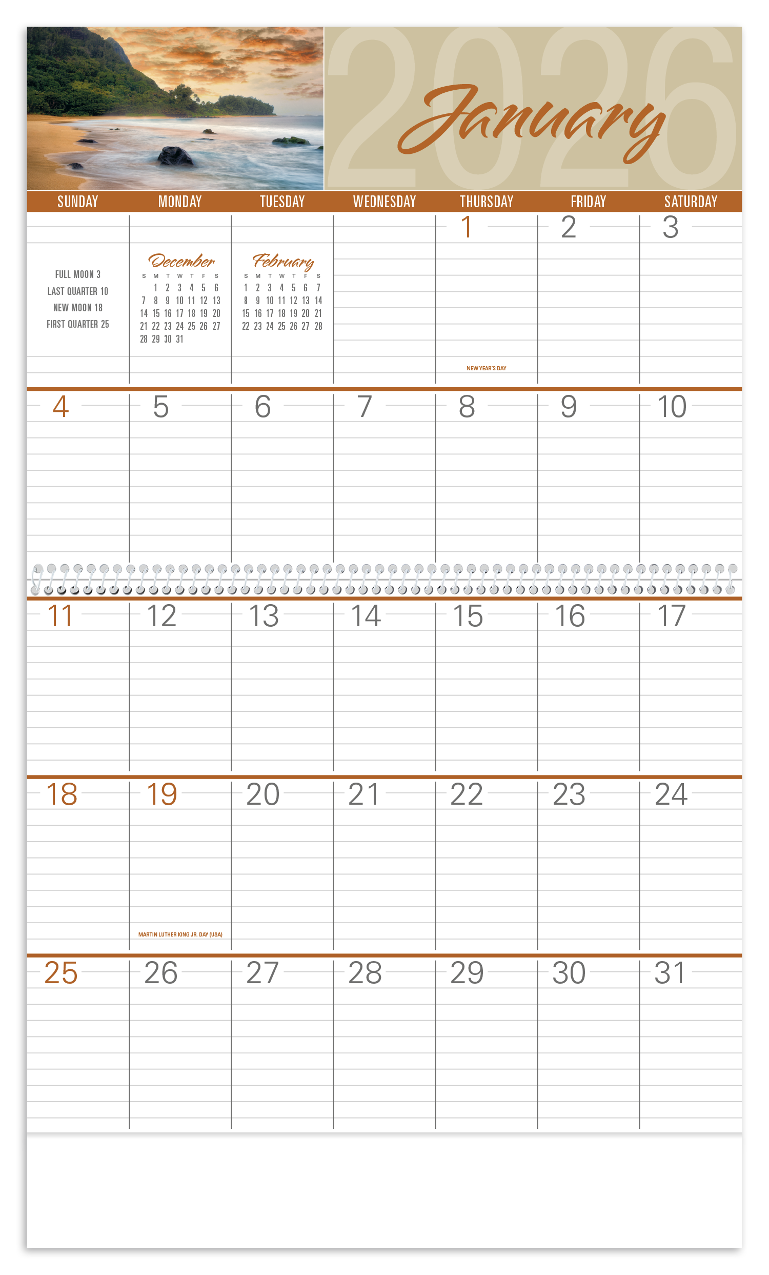 Triumph® Calendars Scenes of America Big Block Memo Calendar 11