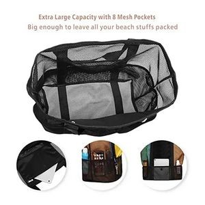 Large Foldable Mesh Beach Swimming Tote Bag 17