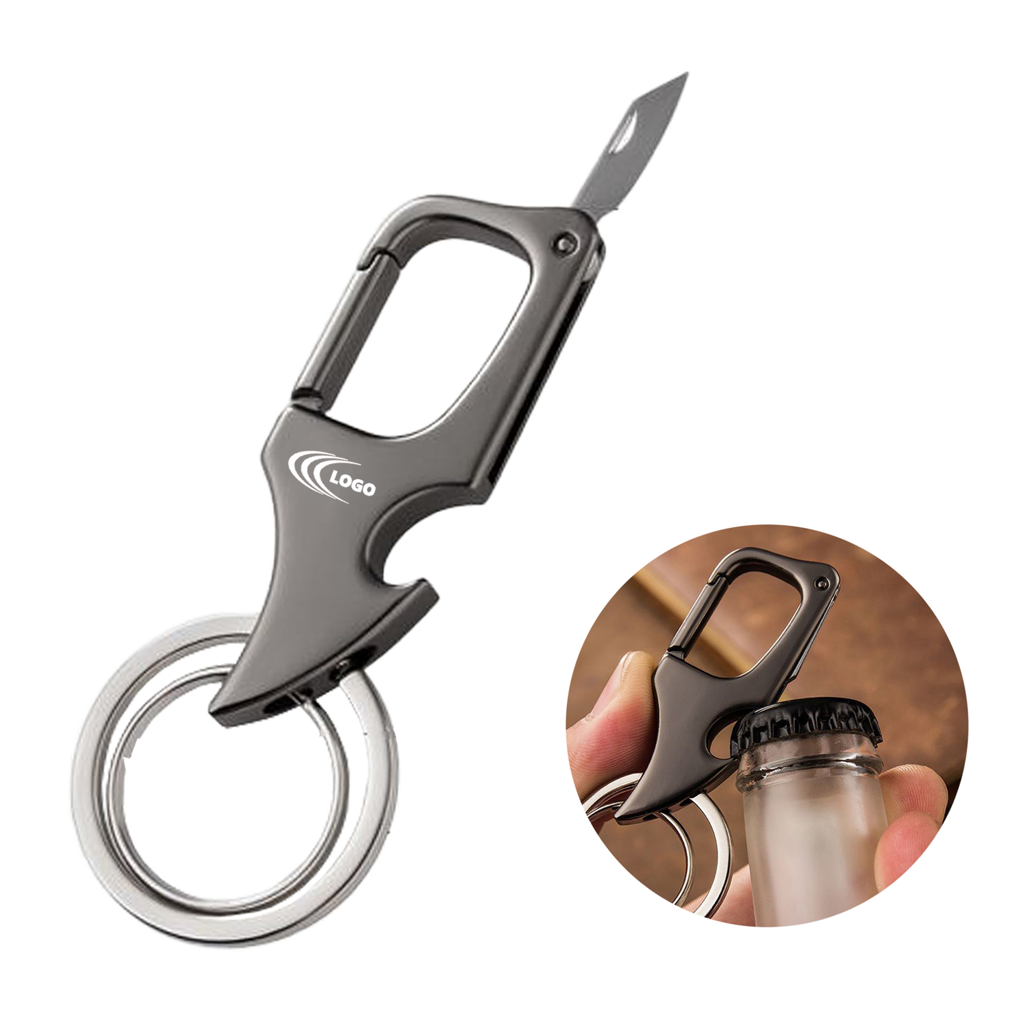 Multi-function Bottle Opener Keychain 2