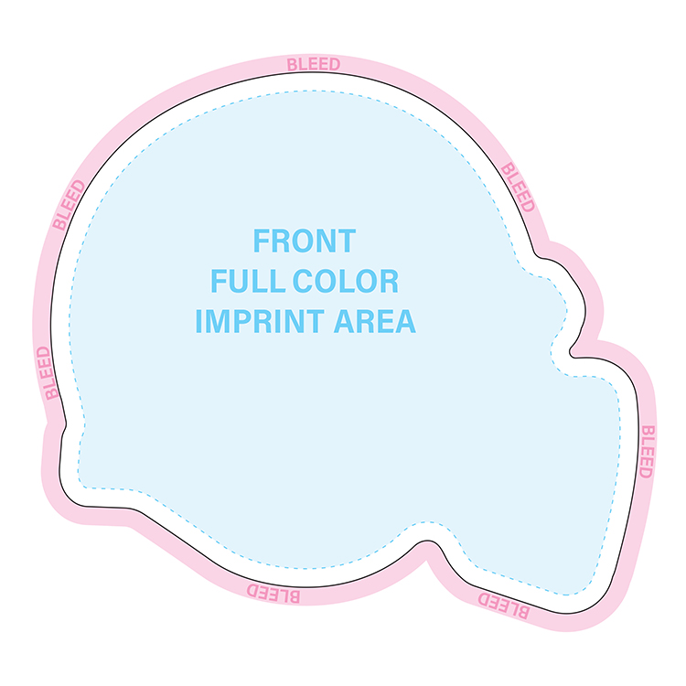 HAND FANS - Full Color, Football Helmet Shaped Hand Fan 6