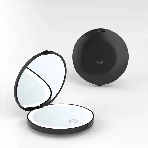 LED Pocket Mirror with Magnification & USB Cable 1