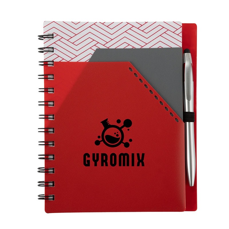 Trapezoid Junior Notebook w/  Stylus Pen 9