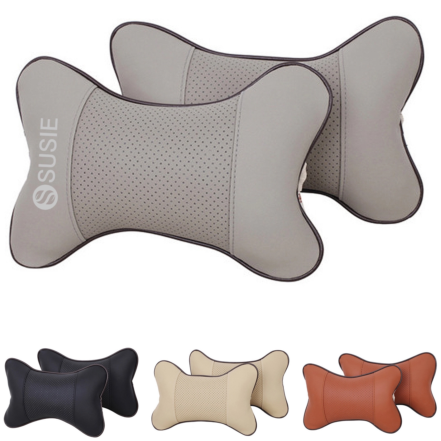 Pu Leather Car Neck Pillows 2