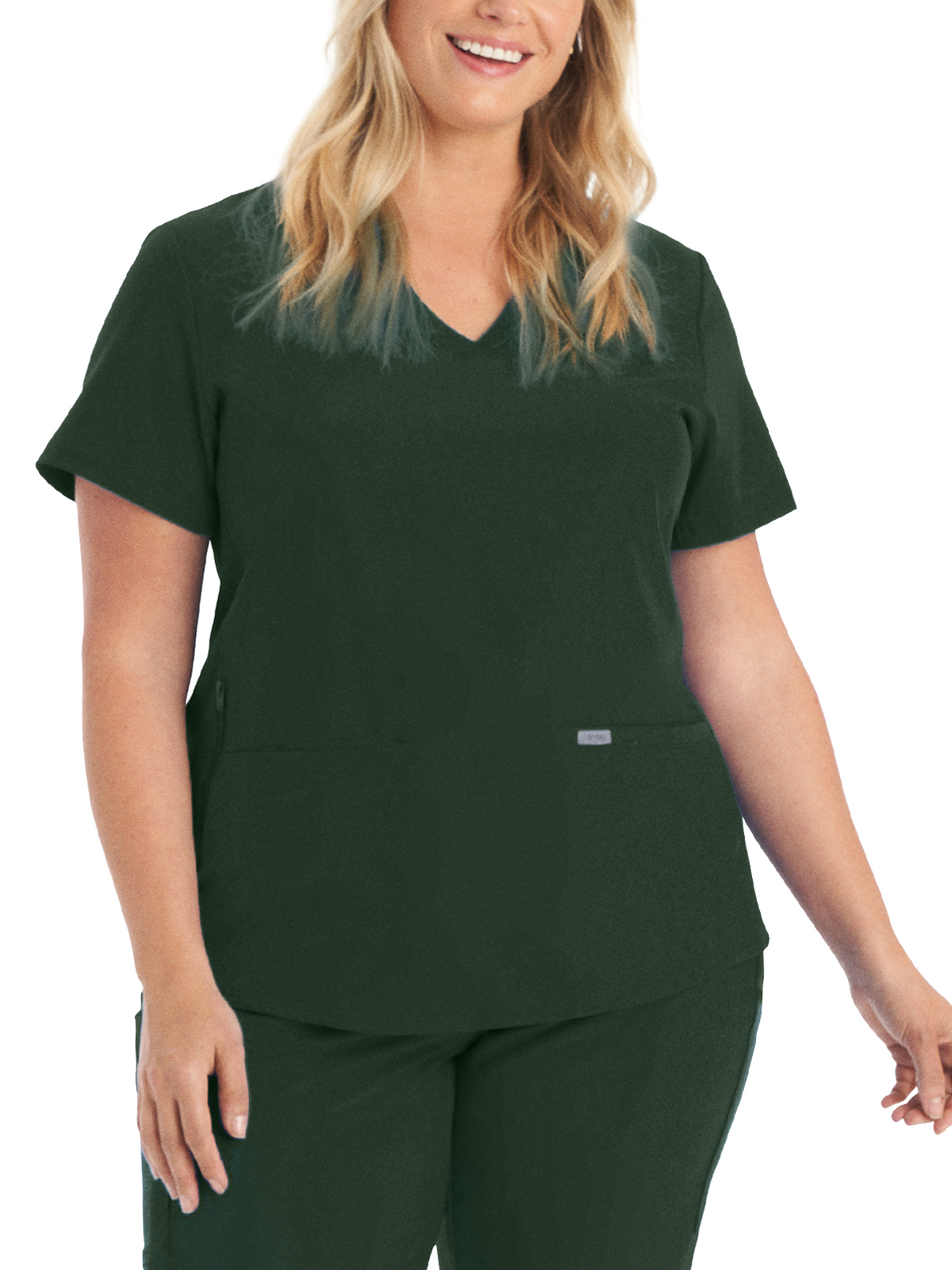 Landau - Forward - Women's Three-Pocket Rib-Knit Neckline V-Neck Top 12