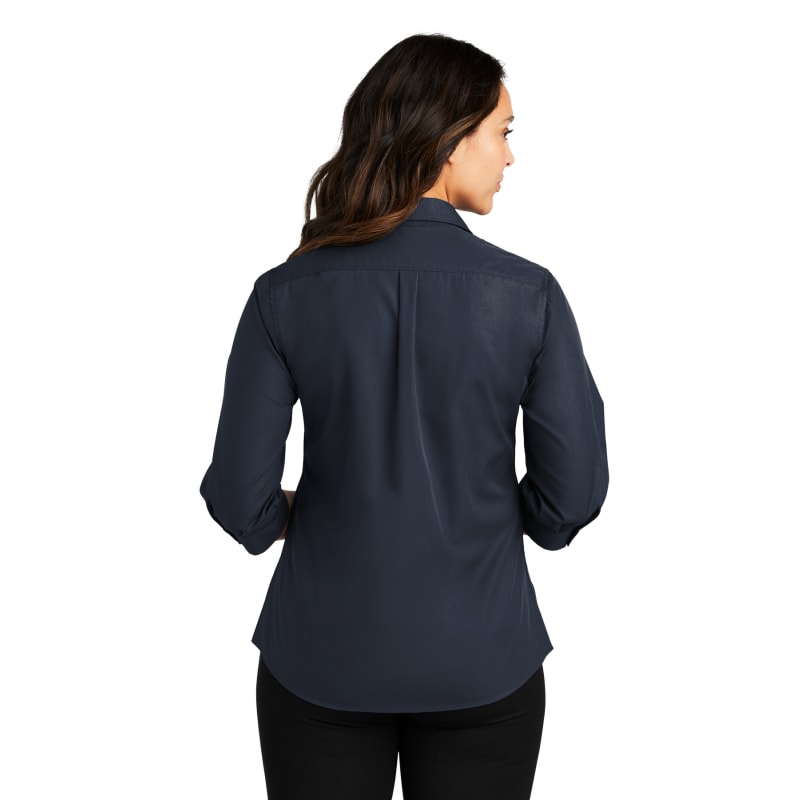 Port Authority Ladies 3/4-Sleeve Carefree Poplin Shirt. 9