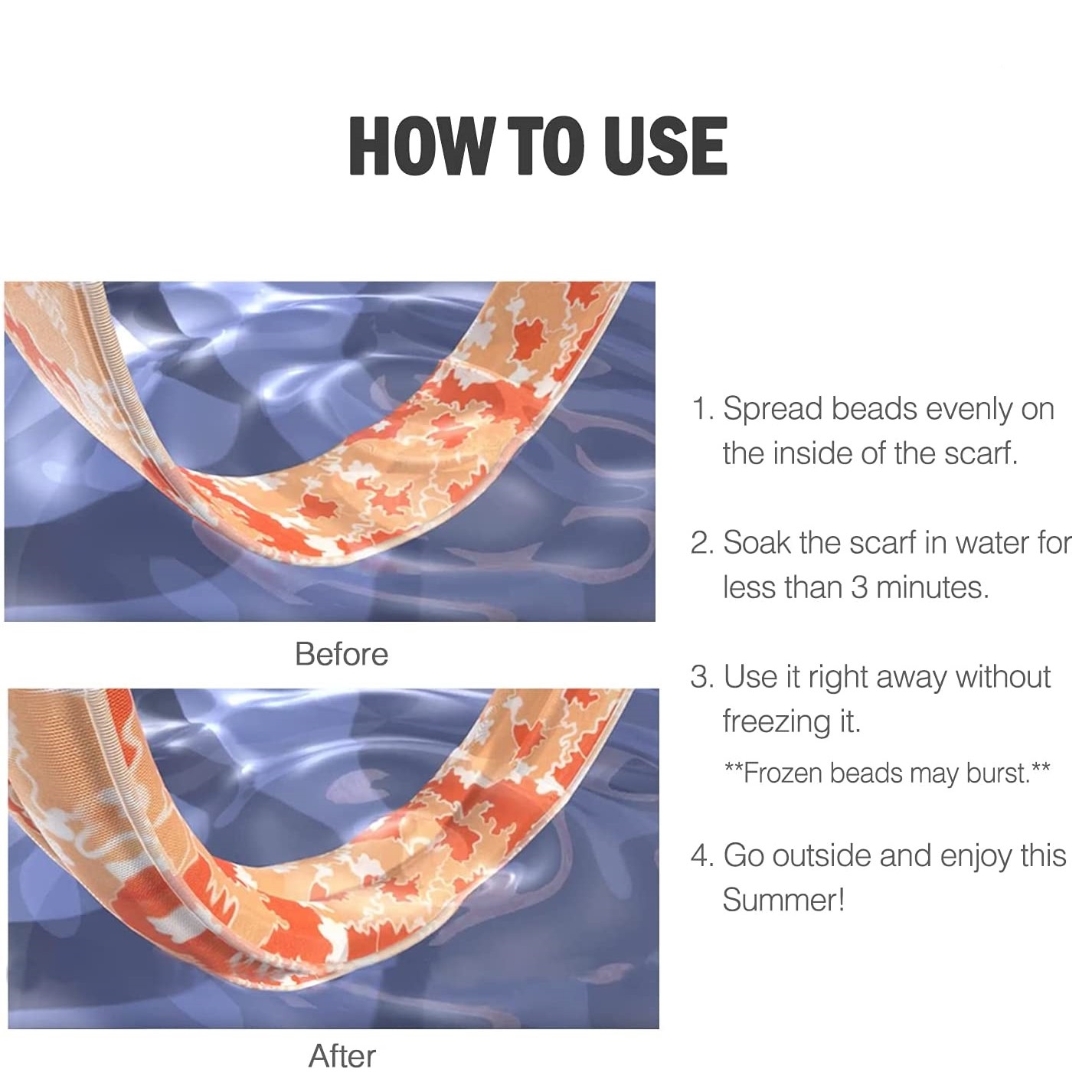 Ice Cooling Neck Wrap Scarf for Women Men Running /Hiking/Camping/Travel/Shopping 40