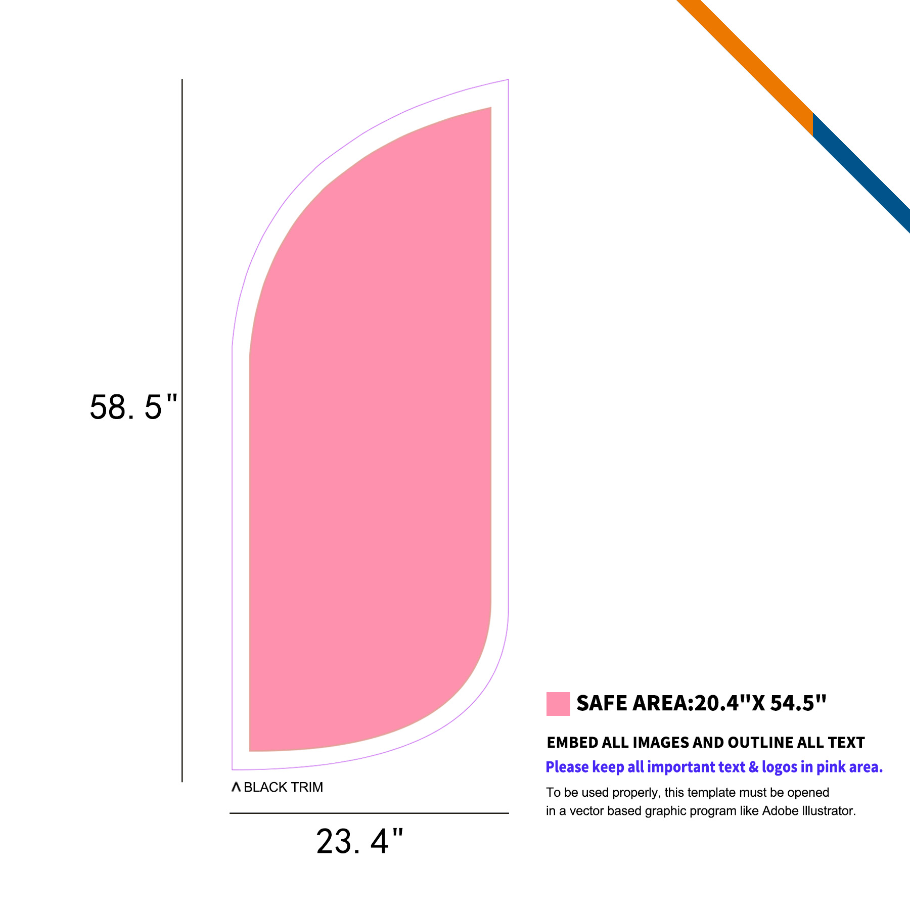 7' Pumy Single-Sided Feather Flag 2