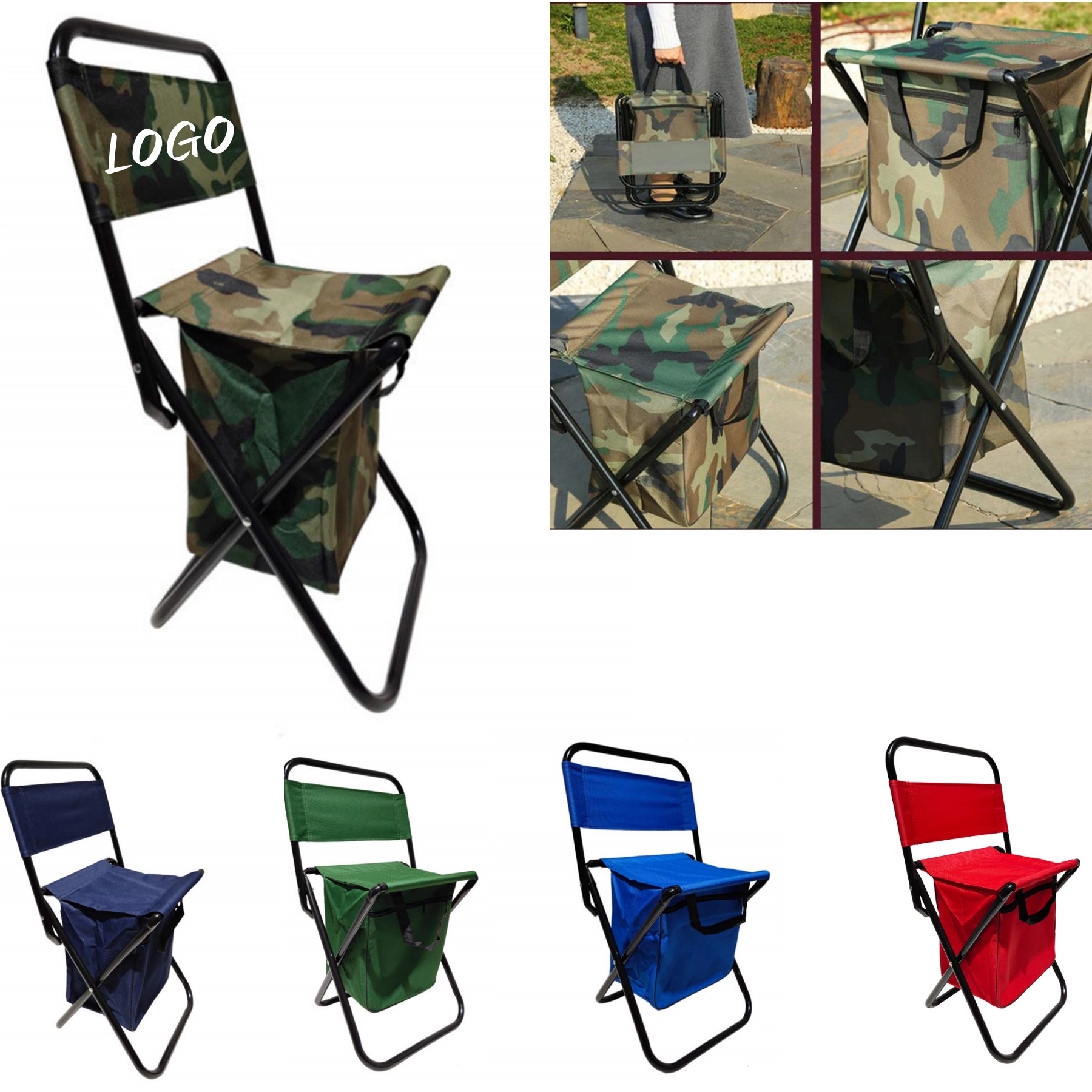 Chair with Back Rest And Storage Bag 2