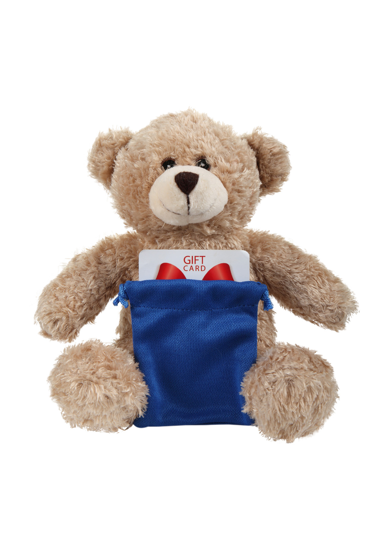 soft plush Tan Bear with gift card sack 2