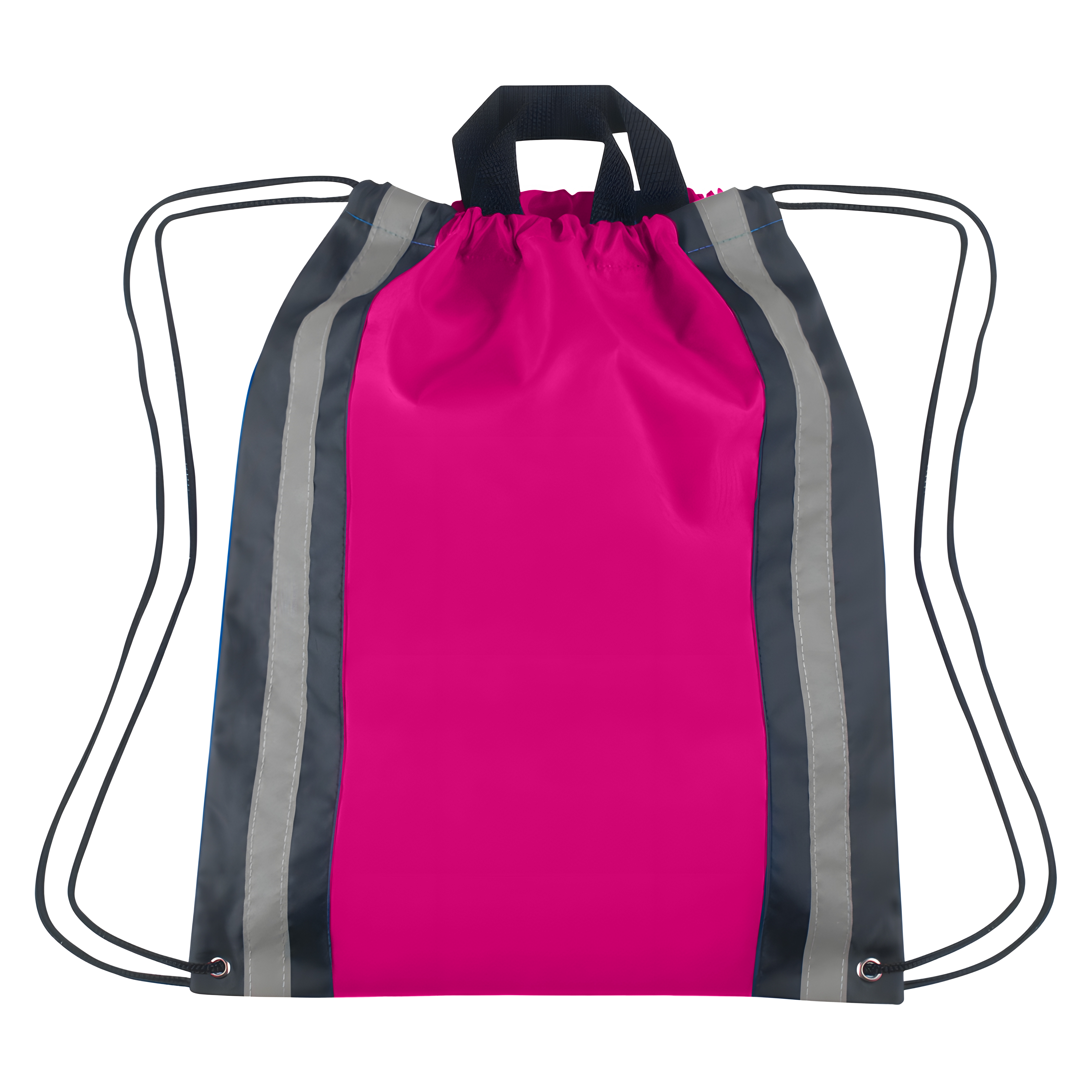 Vertical Reflective Drawstring Backpack Tote 1