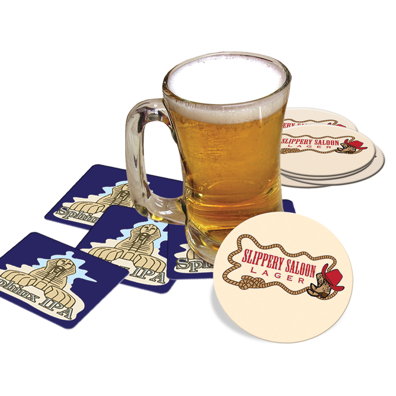 3" Custom Circle or Square Coaster Printed 2 Sides