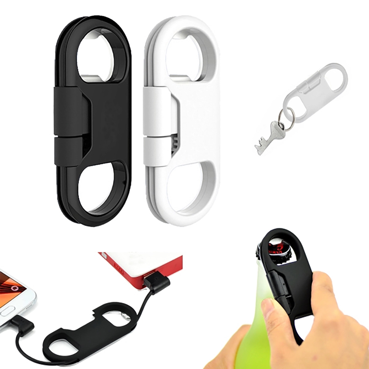 Keychain Bottle Opener Usb Charging Cord 1