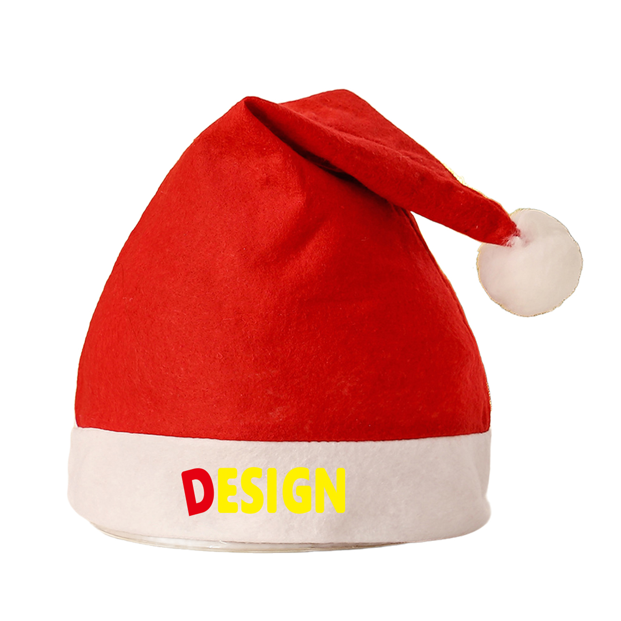 MOQ50 Custom Children Cartoon Santa Hat Plush Trim 1