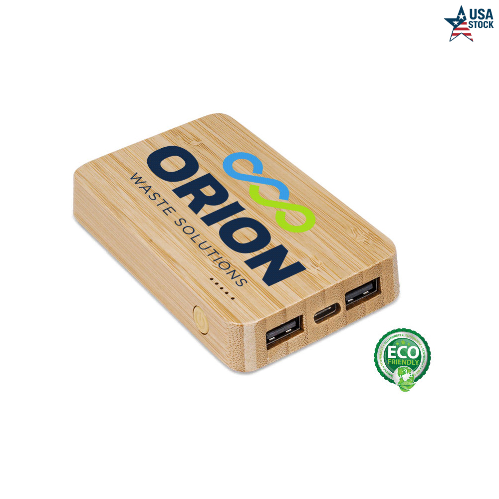 Green Bamboo Wireless Power Bank 5000mAh 1