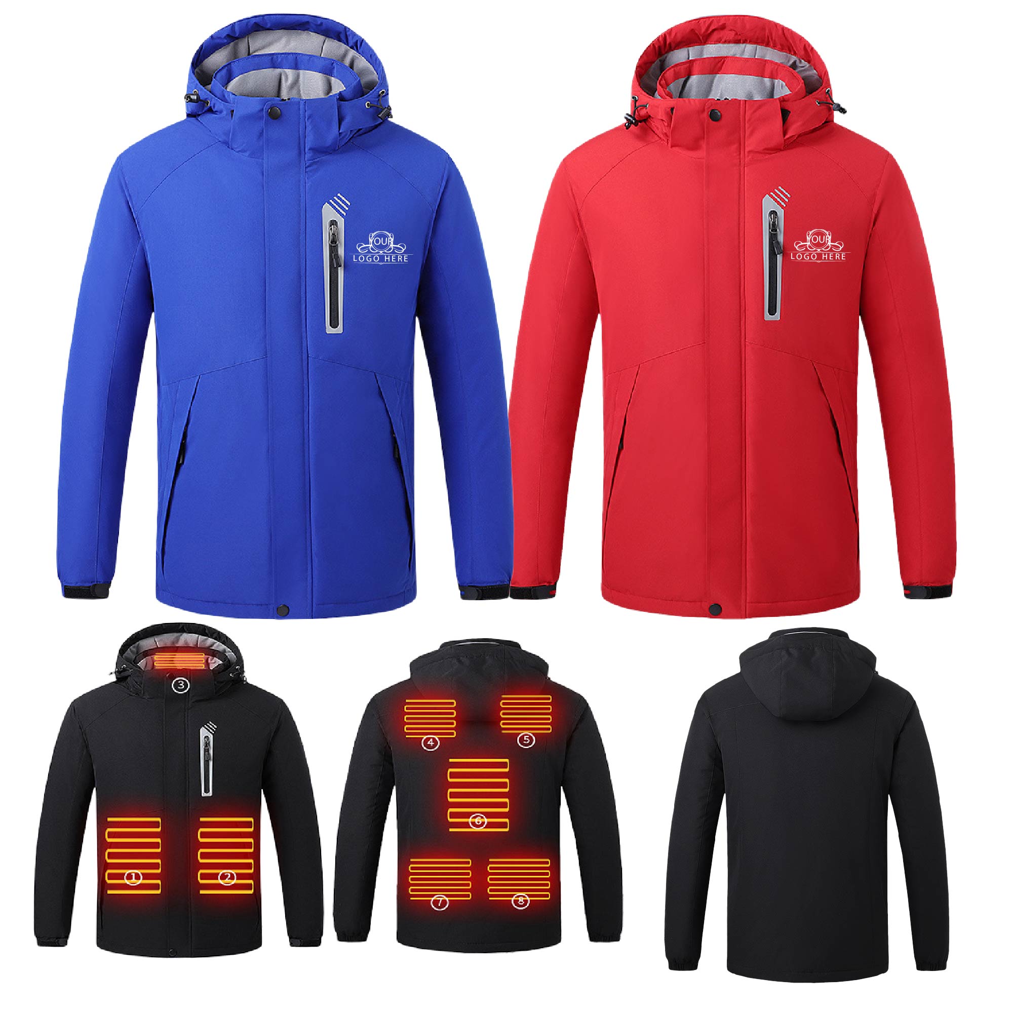 Heated Jacket Hoodie With Long Sleeve 2