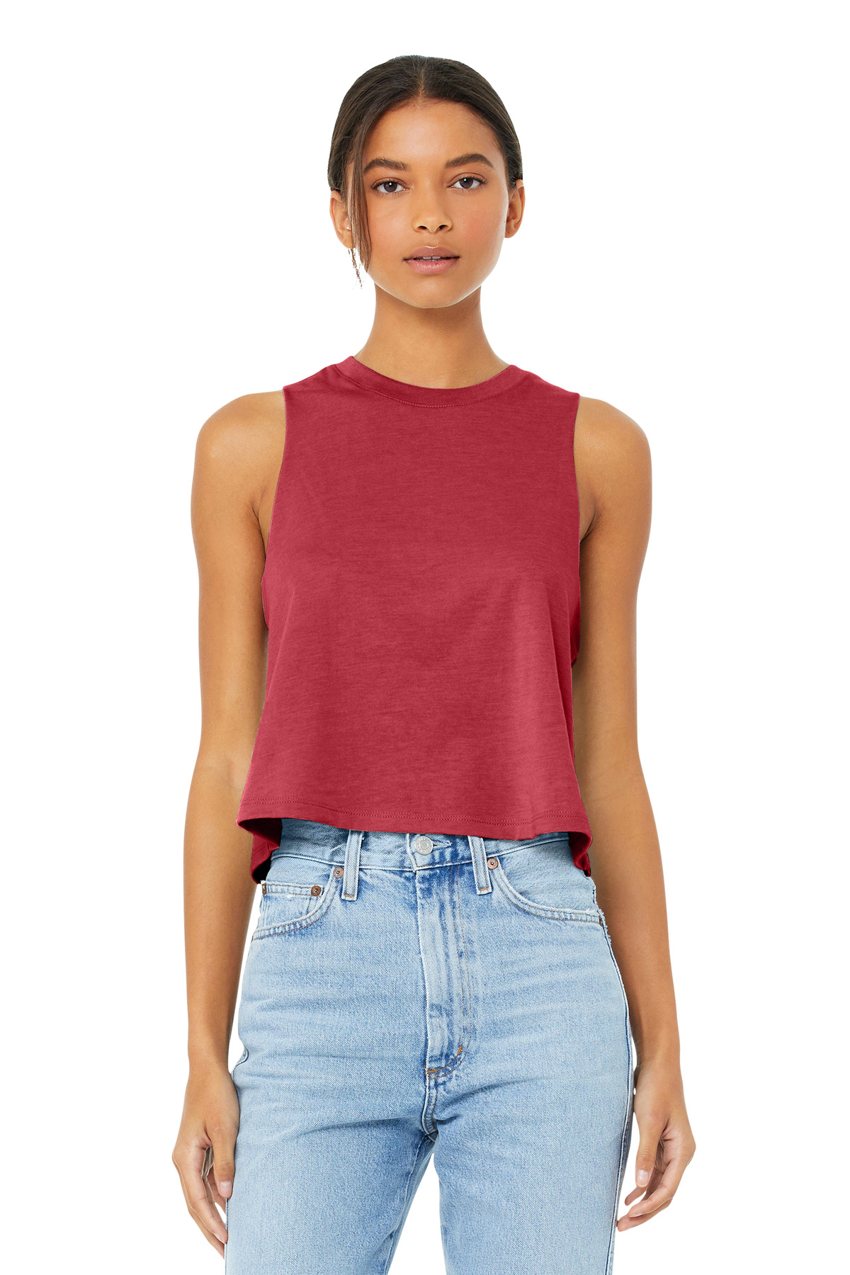 BELLA+CANVAS Women's Racerback Cropped Tank. BC6682 60
