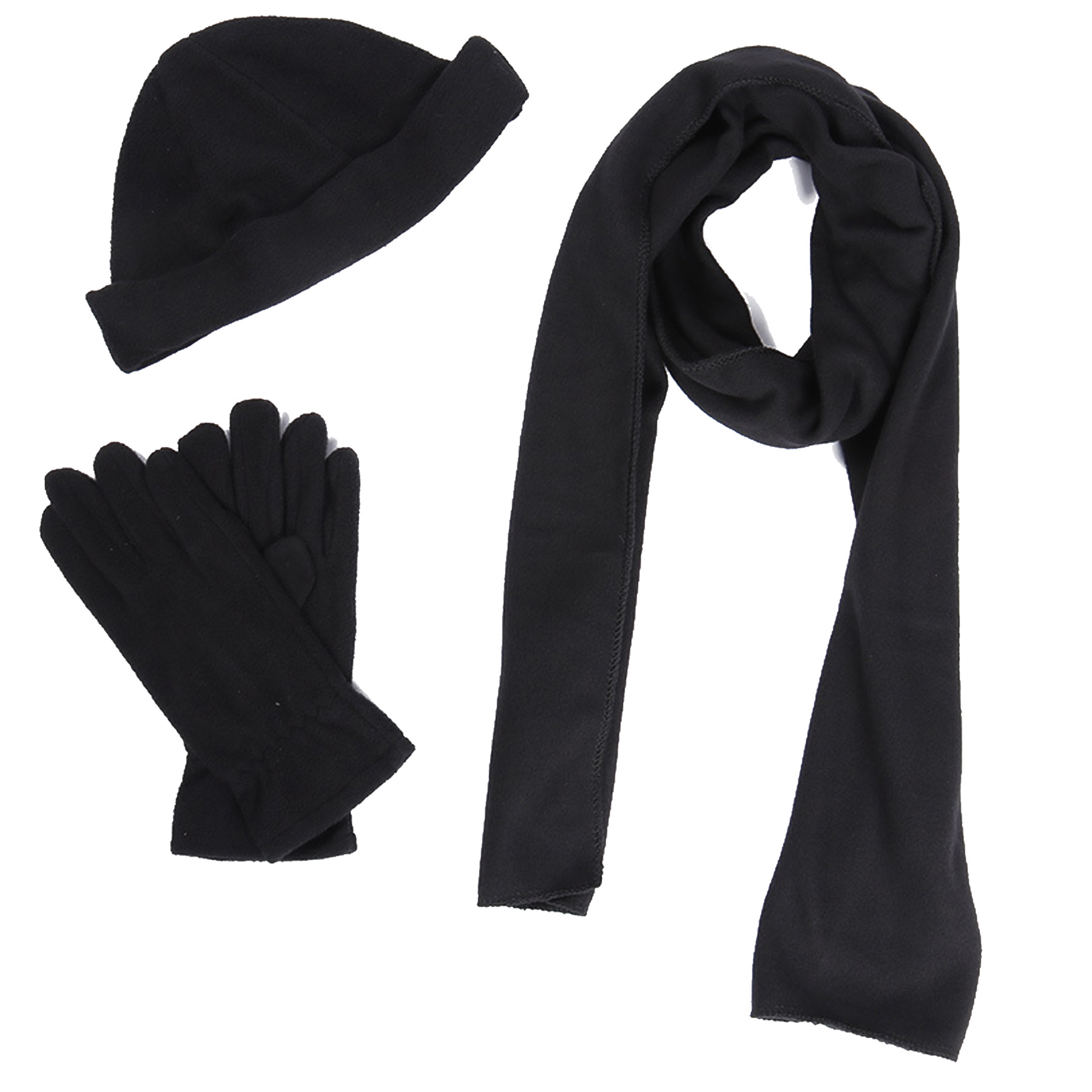 3 Pieces Winter Set- Polar Fleece Hat Scarf Gloves 4