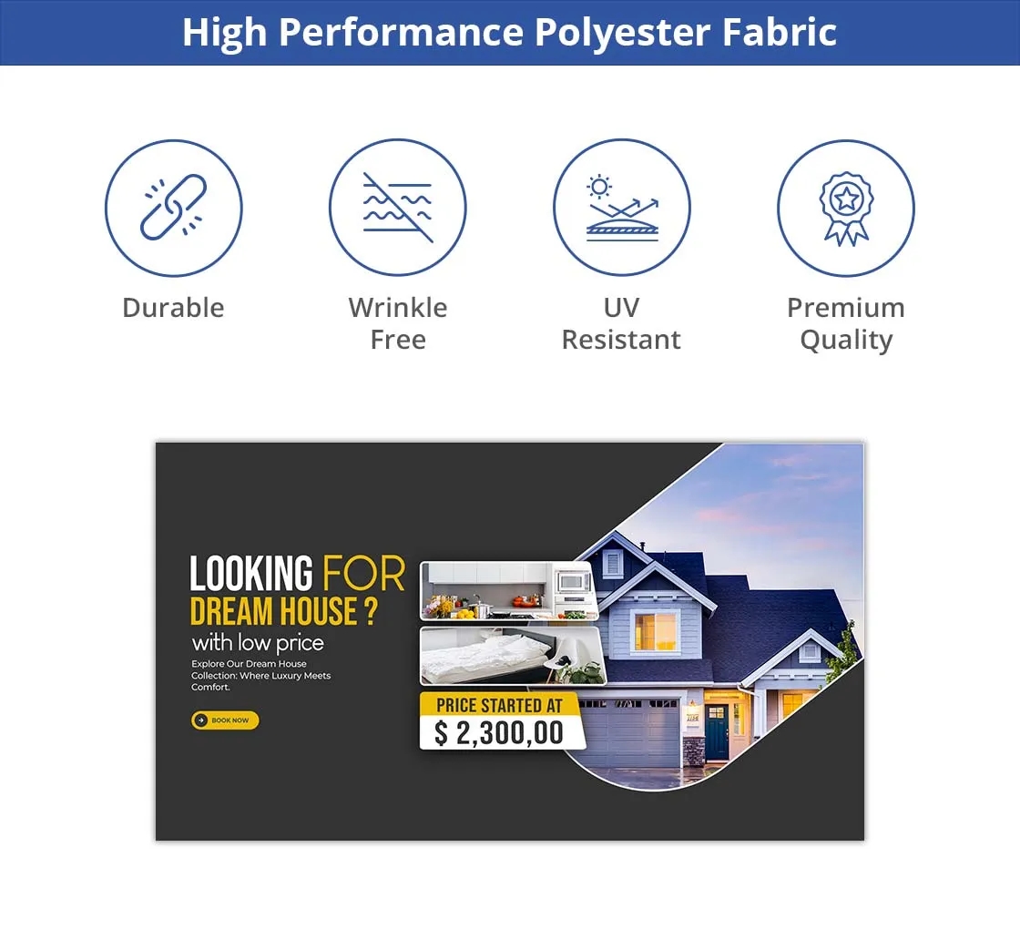 Billboard Banners -Ultra Strong Adhesive tabs (1 Ft x 1 Ft) 3