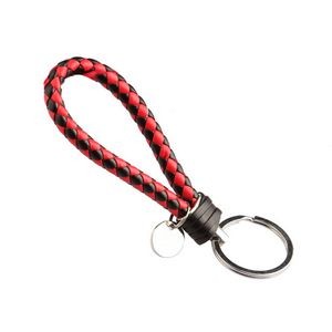 Sophisticated Weaved PU Leather Keychain With Plastic Buckle 20