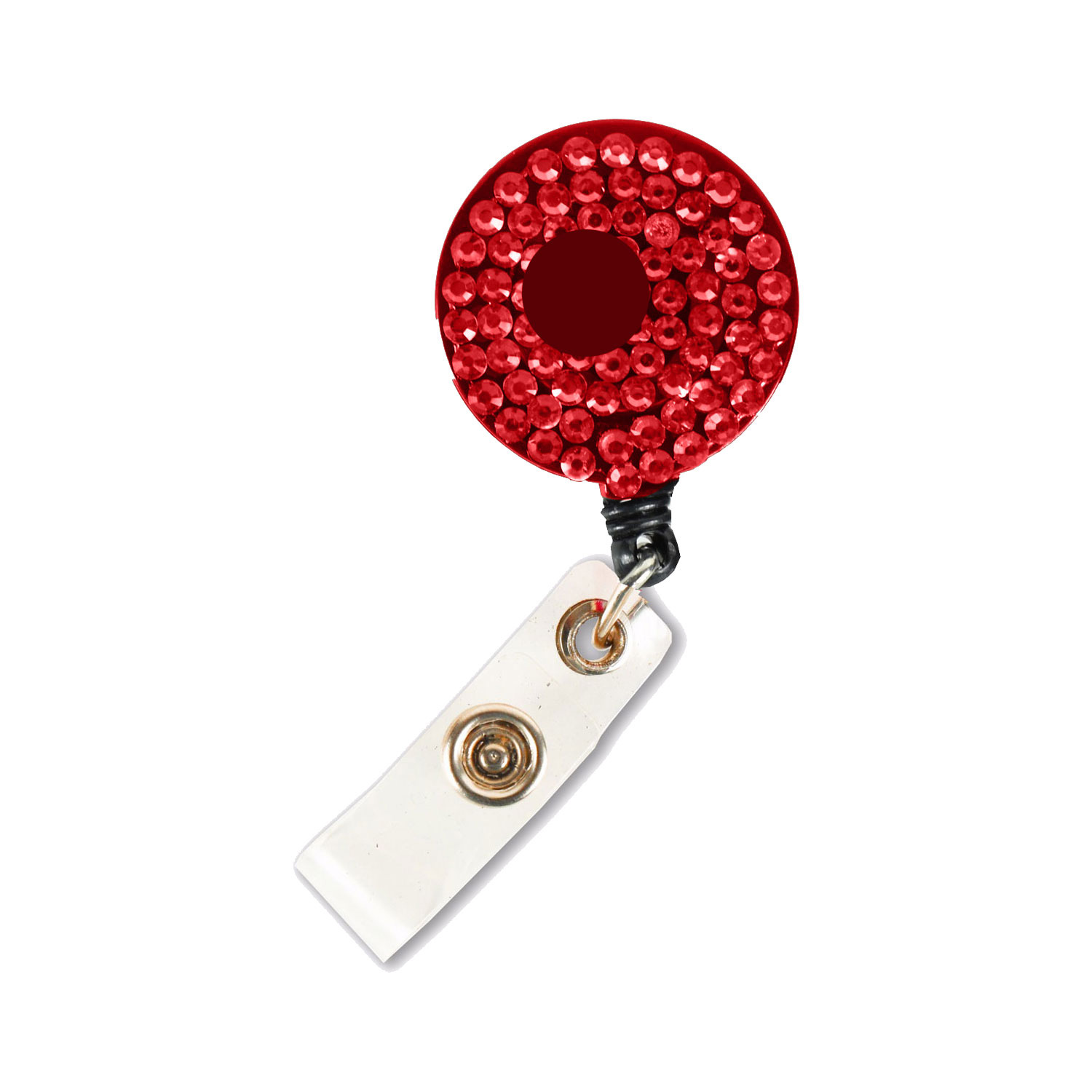 Bling Rhinestone Round Badge Reels w/ Bulldog Clip backing 7