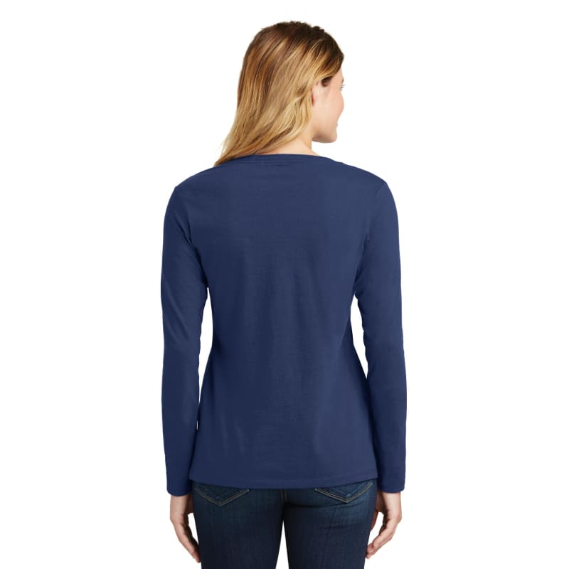 Port & Company Women's Long Sleeve Fan Favorite V-Neck Tee. 79