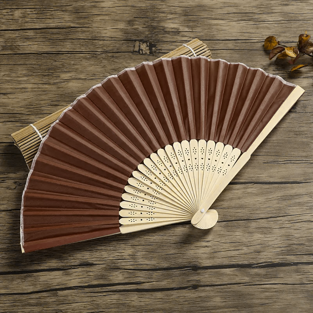 Bamboo Cloth Face Hand Fan 8