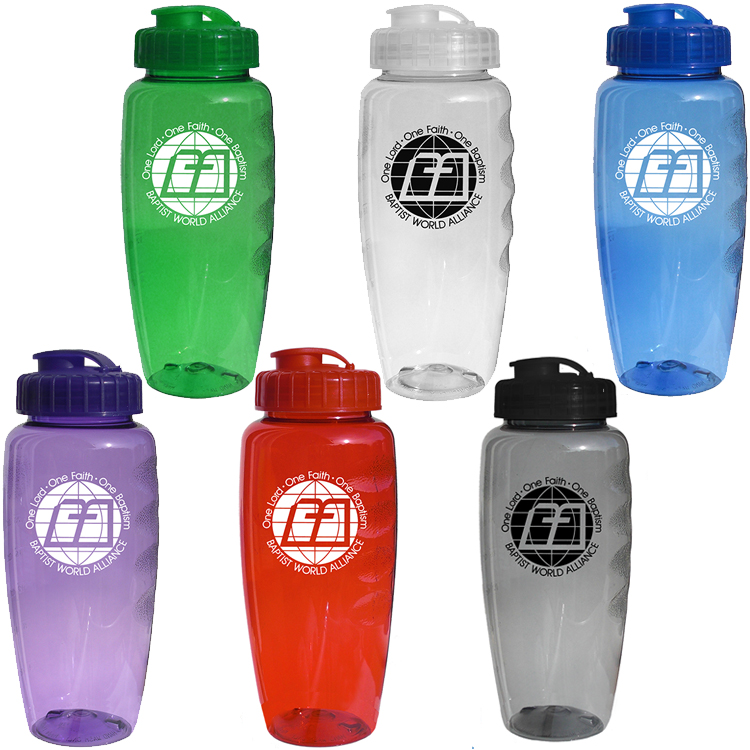 30 oz Eco-Polyclear Sports Bottle - PET Plastic - USA Made 2