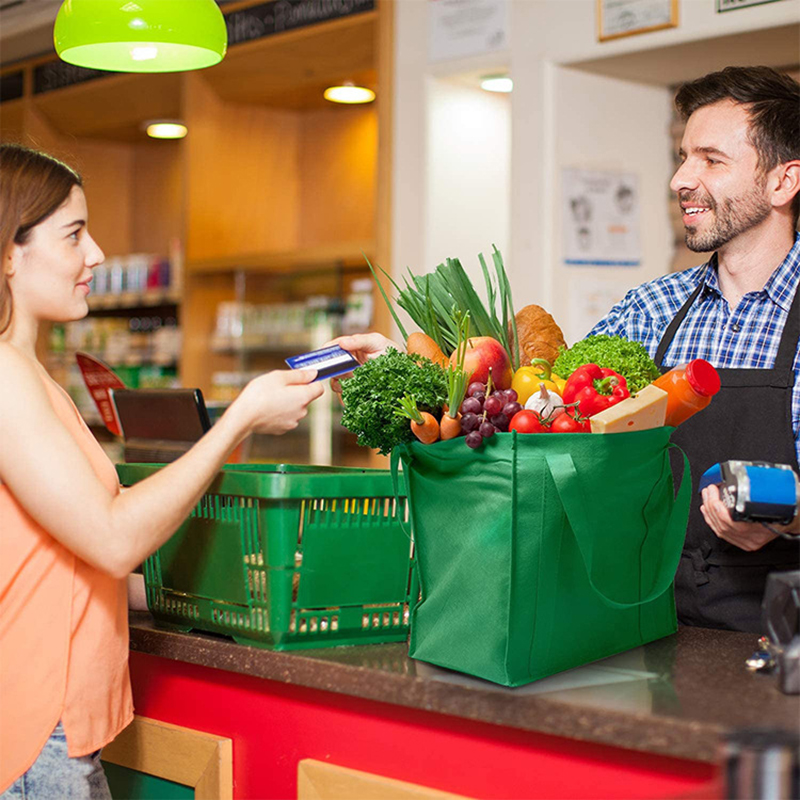 Large Non Woven Reusable Tote Bags for Grocery Shopping 3