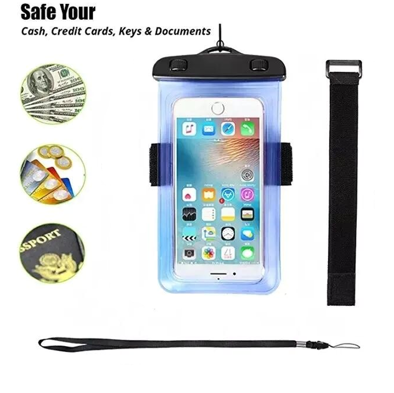 PVC Waterproof Phone Pouch with Strap and Arm Band 3