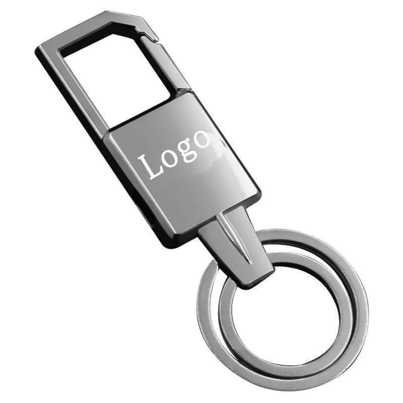 Metal Keychain With 2 Split Key Ring 2