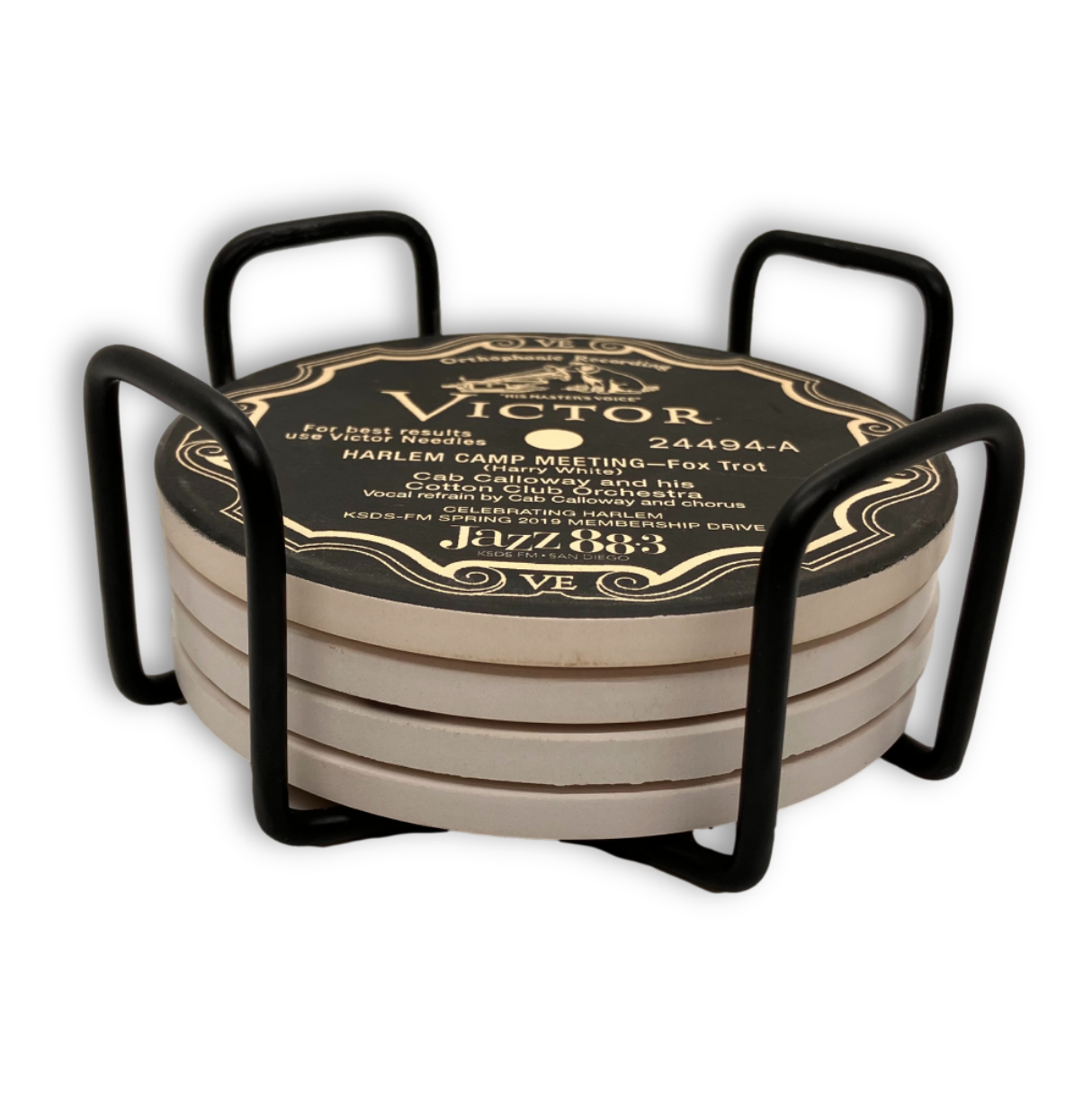 Geometric Metal 4 Coaster Holder Sets 6